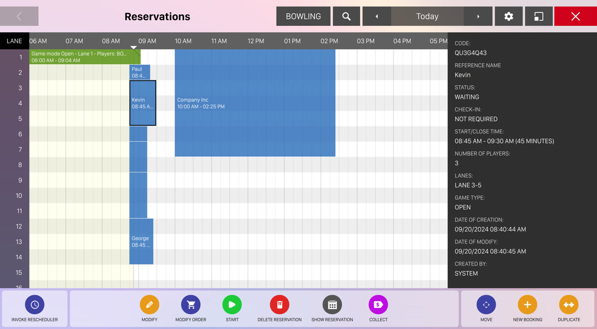 Genie v5 Reservierungsmodul